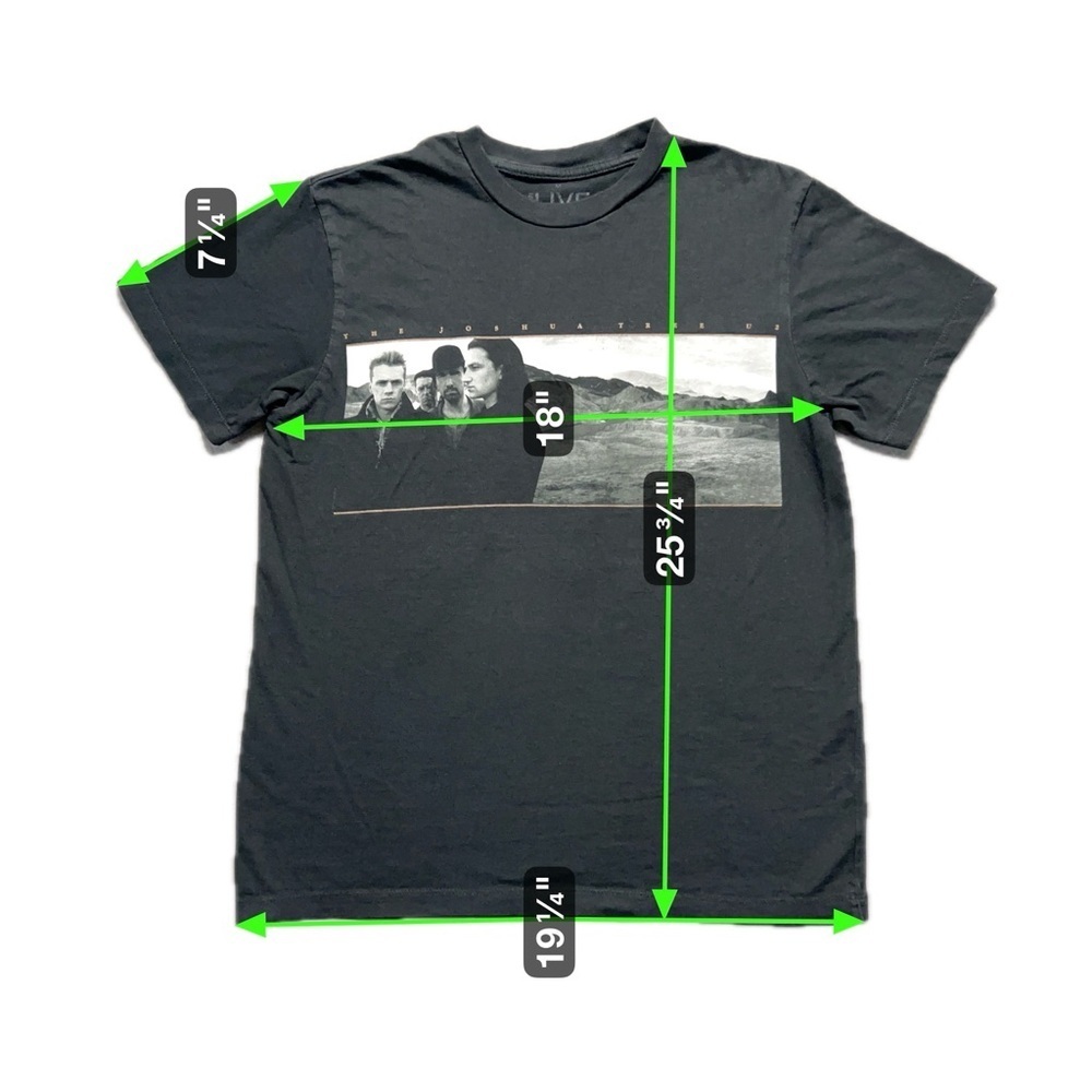 U2 Joshua Tree Tour 2017 T-Shirt Black Medium EDUN Live Rose Bowl Concert Tee - Picture 6 of 7